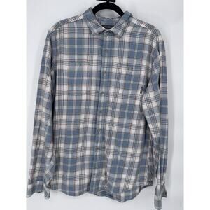 Eddie Bauer Men's Big & Tall Blue Cotton Button-Up Shirt Long Sleeve SizeTL